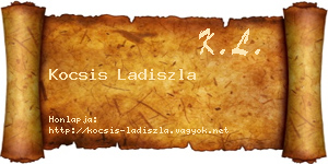 Kocsis Ladiszla névjegykártya